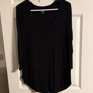a.n.a Black 3/4 Sleeve Women's Top